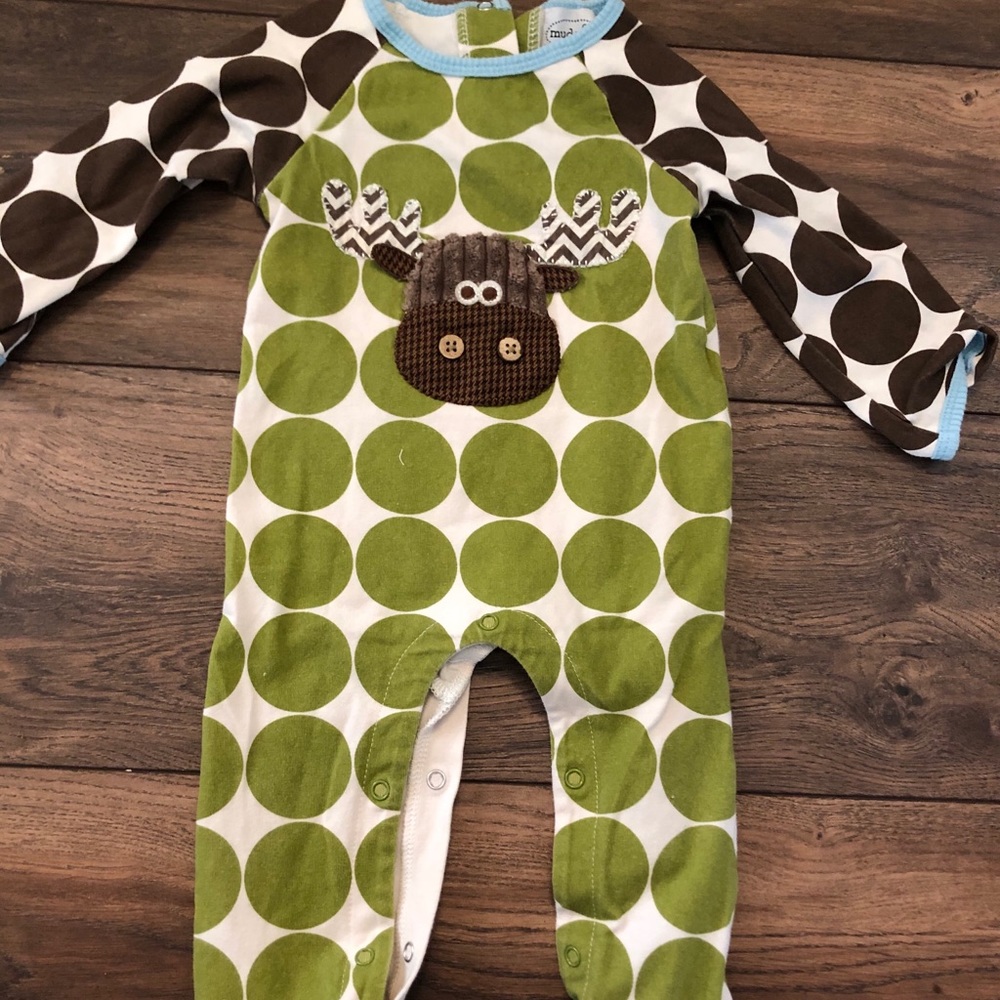 Mud Pie moose 6-9 month sleeper